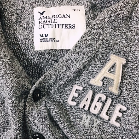 VINTAGE American Eagle Varsity Cardigan Sweater - Picture 2 of 9